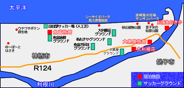 波崎町周辺観光地図